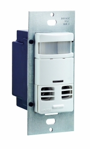 Leviton OSSMT-MDW Ultrasonic/Infrared, Dual-Relay Multi-Technology Wall Switch sensor, 2400 Sq. Ft Major & 400 Sq. Ft Minor Motion Coverage