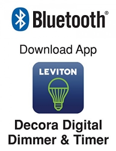 Leviton DDS15-BDZ 15 Amp Dual Voltage 120/277VAC Decora Digital Switch and Timer with Bluetooth Technology
