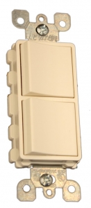 Leviton 5641-T 15 Amp, 120/277 Volt, Decora Single-Pole / 3-Way AC Combination Switch, Commercial Grade, Grounding, Light Almond